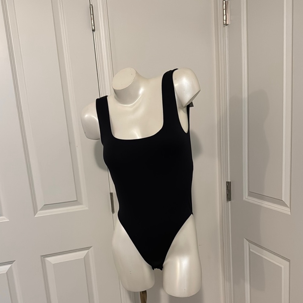 a new day Elegant Black Bodysuit